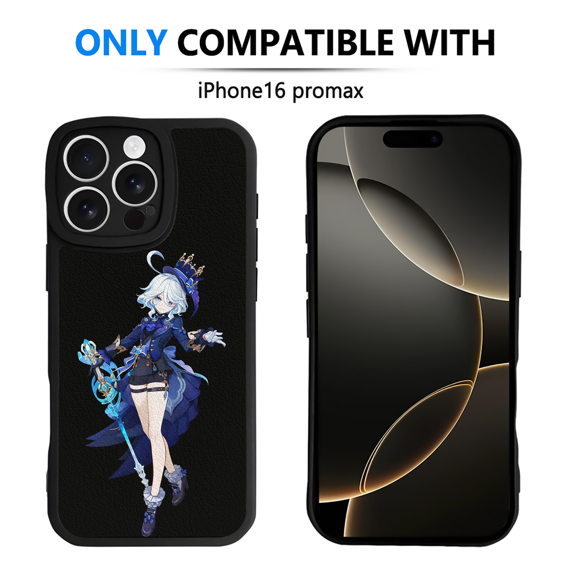 げんし神 フリーナ genshin Furina 【iPhone 16シリーズ対応】シリコンスマホケース（レザー調） 材質：シリコン
